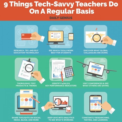 9 Things Tech-Savvy Teachers Do On A Regular Basis Infographic | ICT | eSkills | 21st Century Learning and Teaching | Scoop.it