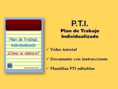 Plan de trabajo individualizado | Recursos para la orientaci&oacute;n educativa | Scoop.it