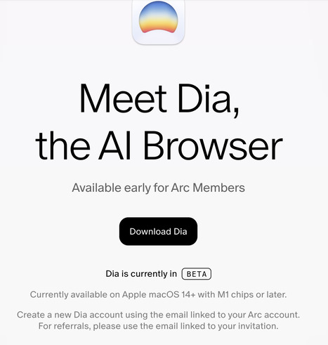  Dia Browser for macOS – a smart browser where you can chat, write, learn, plan and shop with your tabs. | Education 2.0 & 3.0 | Scoop.it