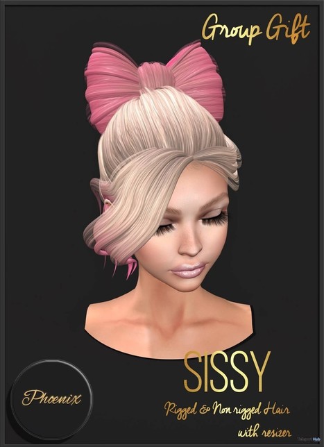 Sissy Hair 2016 Christmas Group Gift by Phoenix Hair | Teleport Hub - Second Life Freebies | Second Life Freebies | Scoop.it