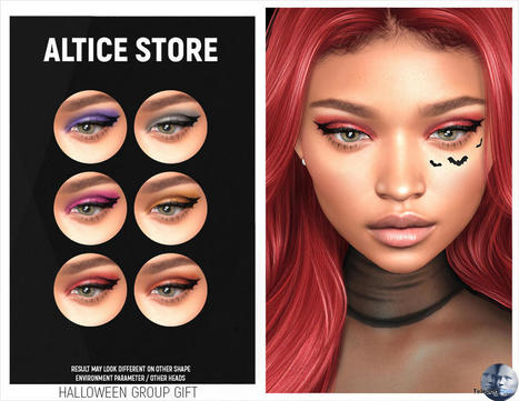 Halloween Eyeshadows & Tattoo October 2021 Group Gift by ALTICE STORE | Teleport Hub - Second Life Freebies | Second Life Freebies | Scoop.it