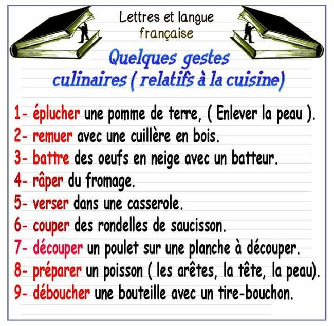 Quelques gestes culinaires | POURQUOI PAS... EN FRANÇAIS ? | Scoop.it