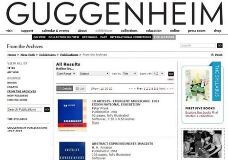 Guggenheim publica 109 libros de arte de forma gratuita en Internet | Recursos educativos Creative Commons | Scoop.it