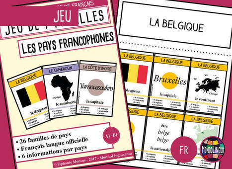 Jeu de cartes FLE : 7 familles sur les pays francophones | Le Top du FLE | Scoop.it