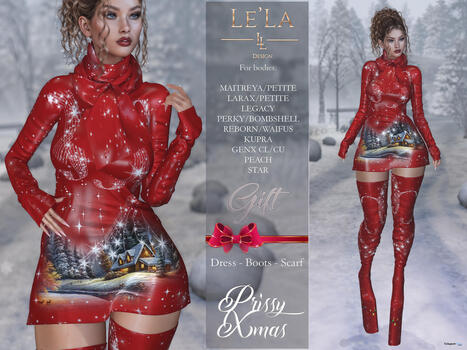 Prissy Xmas Outfit November 2025 Group Gift by Le’La | Teleport Hub - Second Life Freebies | Second Life Freebies | Scoop.it