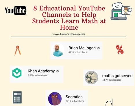 8 Educational YouTube Channels to Help Students Learn Math at Home via educators' tech | iGeneration - 21st Century Education (Pedagogy & Digital Innovation) | Scoop.it