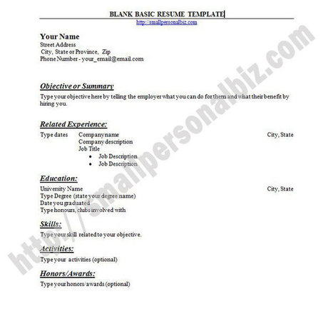 Download outline resume