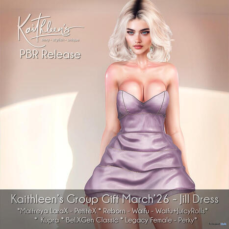 Jill Dress March 2026 Group Gift by Kaithleen&rsquo;s | Teleport Hub - Second Life Freebies | Second Life Freebies | Scoop.it