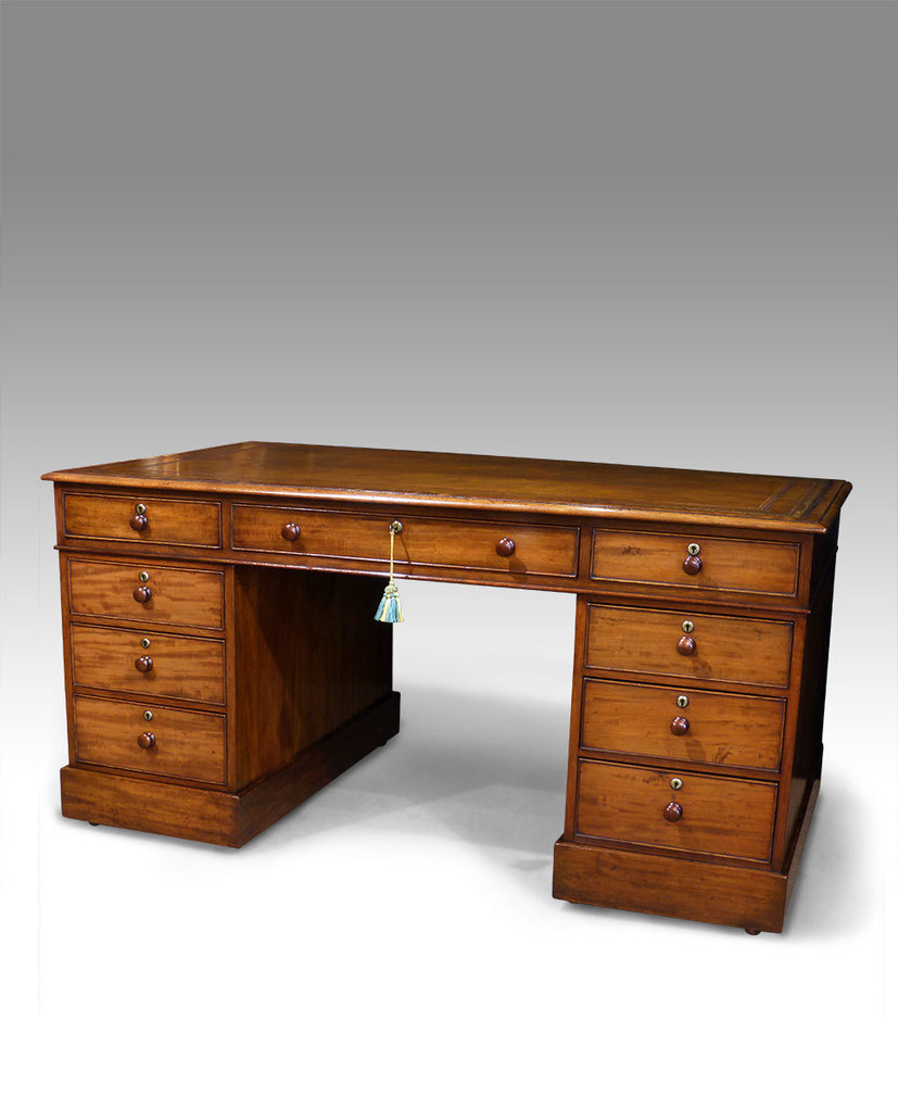 Georgian Partners Desk Antique Desk Leather T