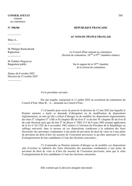 Exécution provisoire d’une peine d’inéligibilité : Rejet du recours formé par Mme Le Pen devant le Conseil d’Etat contre des dispositions législatives | Veille juridique du CDG13 | Scoop.it