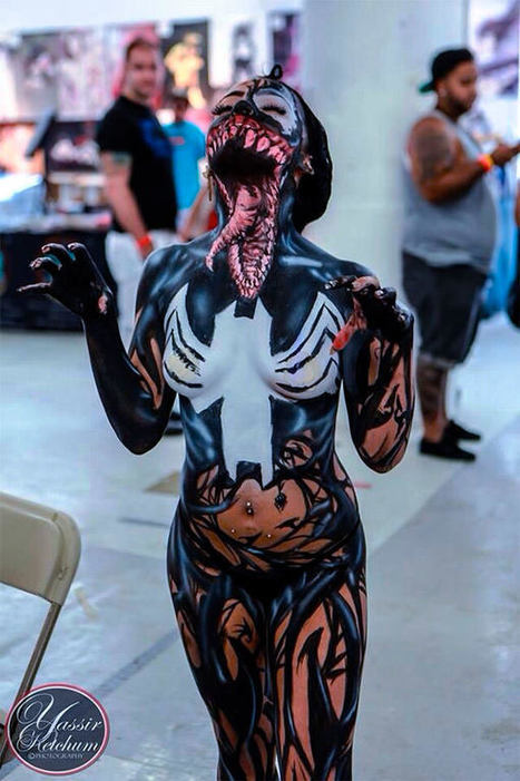 Awesome Lady Venom Full Body Paint | 1001 Creative ideas ! | Scoop.it
