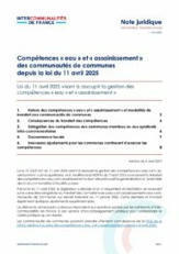 Comp&eacute;tences eau et assainissement dans les communaut&eacute;s de communes depuis la loi du 11 avril 2025 | "Sur mesure" : l'actualit&eacute; du cabinet | Scoop.it