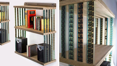 Hanging bookshelf made from recycled 35mm Film | 1001 Recycling Ideas ! | Scoop.it