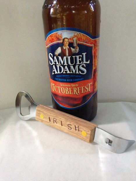 Irish kitchen can bottle opener wood hand stamped with IRISH letters simple gift Notre Dame by ilPiccoloGiardino | Backyard Barbecues, Cookouts, tailgating ideas | Scoop.it