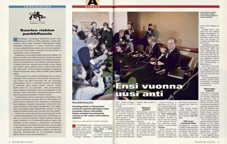 SK 25 vuotta sitten: Pankkifuusio hämmensi – Vasemmistoliitto kritisoi SYP:n ja KOP:n yhdistymistä ”markkinatalouden vastaisena” | 1Uutiset - Lukemisen tähden | Scoop.it