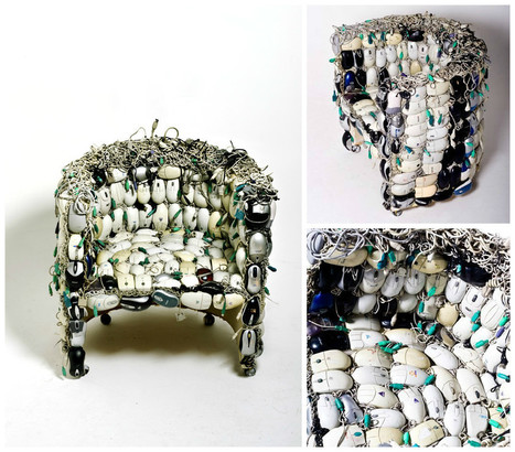 Chair Made Out Of 259 Upcycled Mice by Ana Carolina Lima Santos | 1001 Recycling Ideas ! | Scoop.it