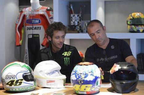 @ValeYellow46 e Aldo Drudi working on the helmet of Mugello 2012 |  Nadia_46_58 | Twitter | Ductalk: What's Up In The World Of Ducati | Scoop.it