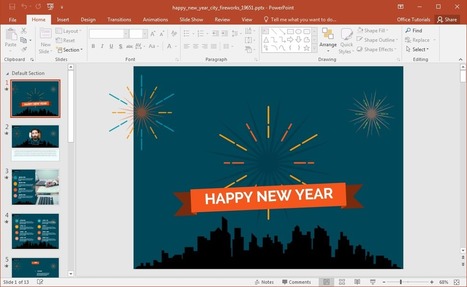 Animated Happy New Year City Fireworks PowerPoint Template | PowerPoint presentations and PPT templates | Scoop.it