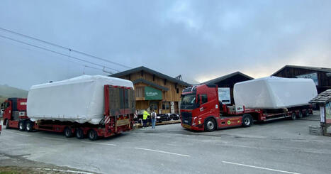Courchevel. Impressionnant convoi pour les cabines du nouveau téléphérique de la Saulire | Mobilité durable &Transports par câble : veille innovation transférabilité | Scoop.it