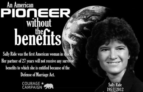 Sally Ride: An American Pioneer without the Survivor Benefits for Her Partner of 27 Years | Communications Major | Scoop.it