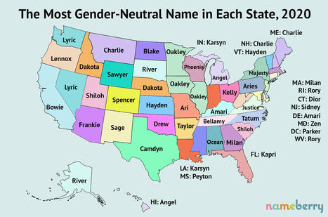 The Most Gender-Neutral Names in Every State | Name News | Scoop.it