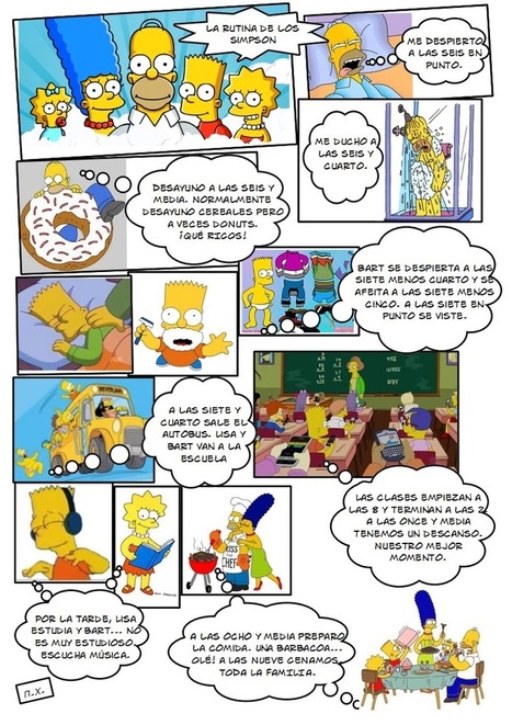 La rutina de los Simpson | Las TIC en el aula de ELE | Scoop.it