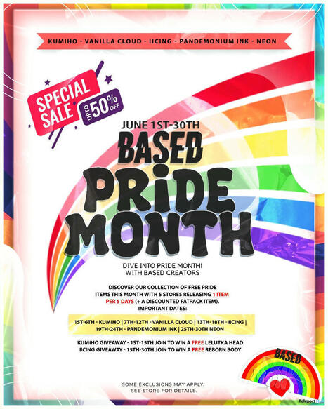Based Pride Month 2024 | Teleport Hub - Second Life Events | Second Life Freebies | Scoop.it
