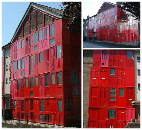 Red House With Salvaged Doors in Liverpool | 1001 Recycling Ideas ! | Scoop.it