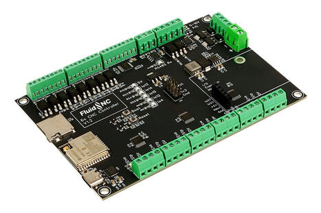 FluidNC-compatible CNC controller supports 6 st...