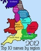 Top 10 names by region and month, 2012 - British Baby Names | Name News | Scoop.it