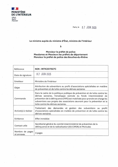 Prévention et lutte contre les dérives sectaires - Attribution de subventions au profit d'associations (Dépôt de dossier au plus tard le 15 juillet) | Veille juridique du CDG13 | Scoop.it