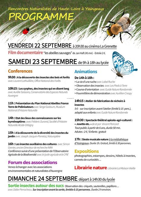 11e édition des Rencontres Naturalistes de Haute-Loire / 22-24 septembre | Variétés entomologiques | Scoop.it