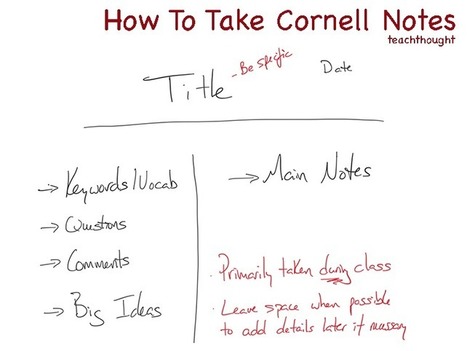 How To Take Cornell Notes | Information and digital literacy in education via the digital path | Scoop.it