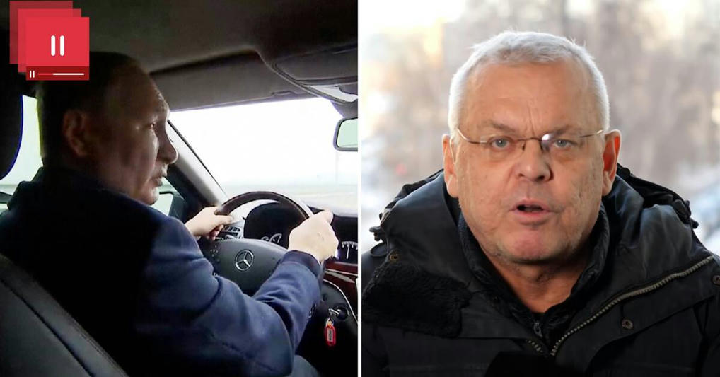 Här kör Putin en Mercedes över K...