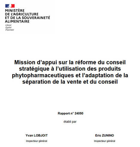 Mission d&rsquo;appui sur la r&eacute;forme du conseil strat&eacute;gique &agrave; l&rsquo;utilisation des produits phytopharmaceutiques et l&rsquo;adaptation de la s&eacute;paration de la vente et du conseil - CGAER | Pour innover en agriculture | Scoop.it
