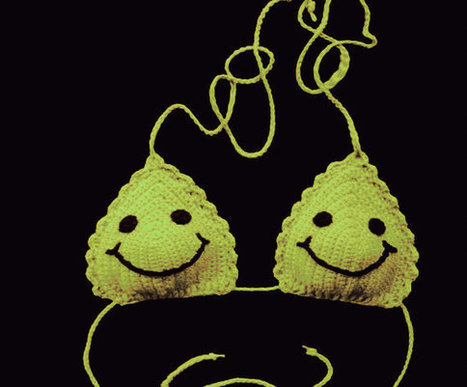 Yellow Crochet Lace smiley face bikini top, Festival Crochet Bra Bikini / Halter Top  women's fashion, boho chic clothes, EMOJI | Arts & Crafts | Scoop.it
