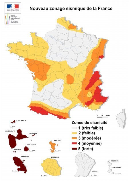 Zonage sismique de la France | Le Plan Séisme | Build Green, pour un habitat écologique | Scoop.it