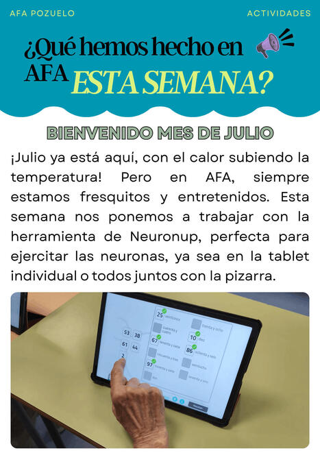 &iquest;Qu&eacute; hemos hecho en AFA esta semana? - Del 29 de junio al 3 de julio | Alzheimer y m&aacute;s (Bolet&iacute;n n&ordm; 94) | Scoop.it
