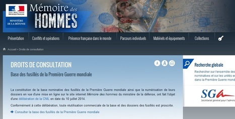 Mémoire des Hommes (MDH) : Base des fusillés de la Grande-Guerre | Autour du Centenaire 14-18 | Scoop.it