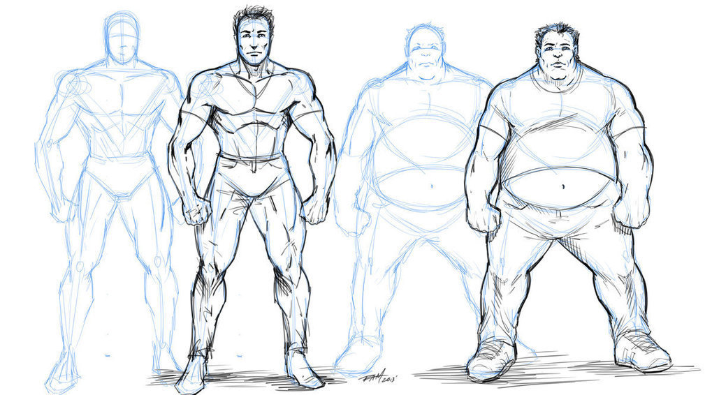 How to Draw Overweight Characters Drawing Ref...