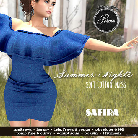 Safira Soft Cotton Ruffle Dress September 2021 Group Gift by {Poeme} | Teleport Hub - Second Life Freebies | Second Life Freebies | Scoop.it