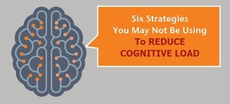 Six Strategies (You May Not Be Using) To Reduce Cognitive Load | Pédagogie & Technologie | Scoop.it