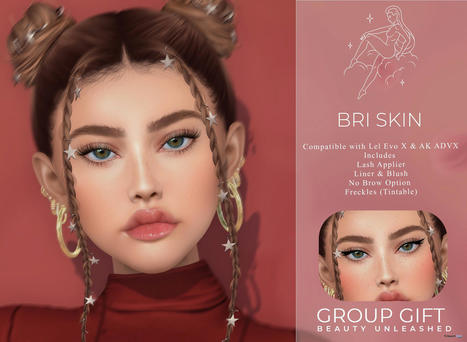 Bri Skin October 2022 Group Gift by Beauty Unleashed Skin Studio | Teleport Hub - Second Life Freebies | Second Life Freebies | Scoop.it