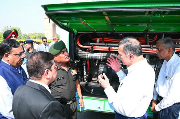 En Inde, l’armée va booster les autobus électriques à pile hydrogène