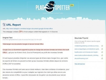 Un nouvel outil pour détecter les plagiats sur le Web, PlagSpotter | Le Top des Applications Web et Logiciels Gratuits | Scoop.it