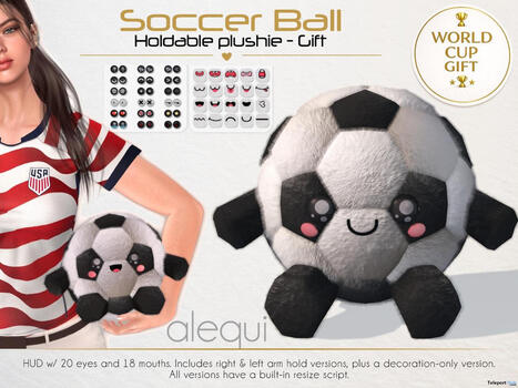 Soccer Ball Plushie June 2026 Group Gift by AleQui | Teleport Hub - Second Life Freebies | Second Life Freebies | Scoop.it