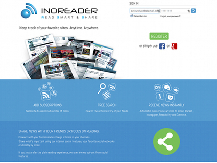 InoReader : le meilleur lecteur de Flux RSS depuis Google Reader ! | Autour du Web | CONNECTED! | Scoop.it