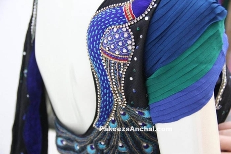 Party Wear Blouse Sleeve Designs, Short Sleeved Latest Blouse Styles | Indian Fashion Updates | Scoop.it