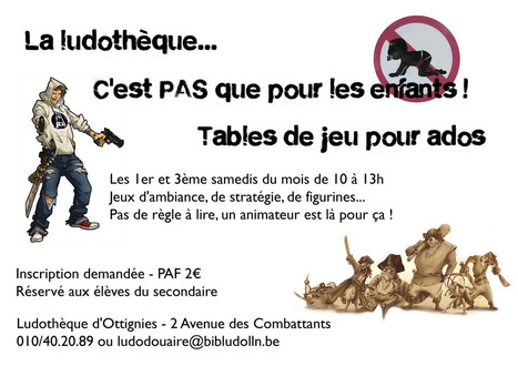 Escapages : Table de jeux pour ados &agrave; la Ludoth&egrave;que d'Ottignies | -th&eacute;caires | Actualit&eacute;(s) des Biblioth&egrave;ques | Scoop.it
