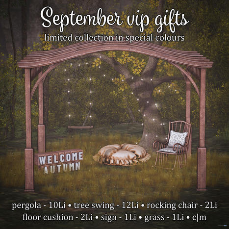 Welcome Autumn Decor Set September 2021 Group Gift by Raindale | Teleport Hub - Second Life Freebies | Second Life Freebies | Scoop.it